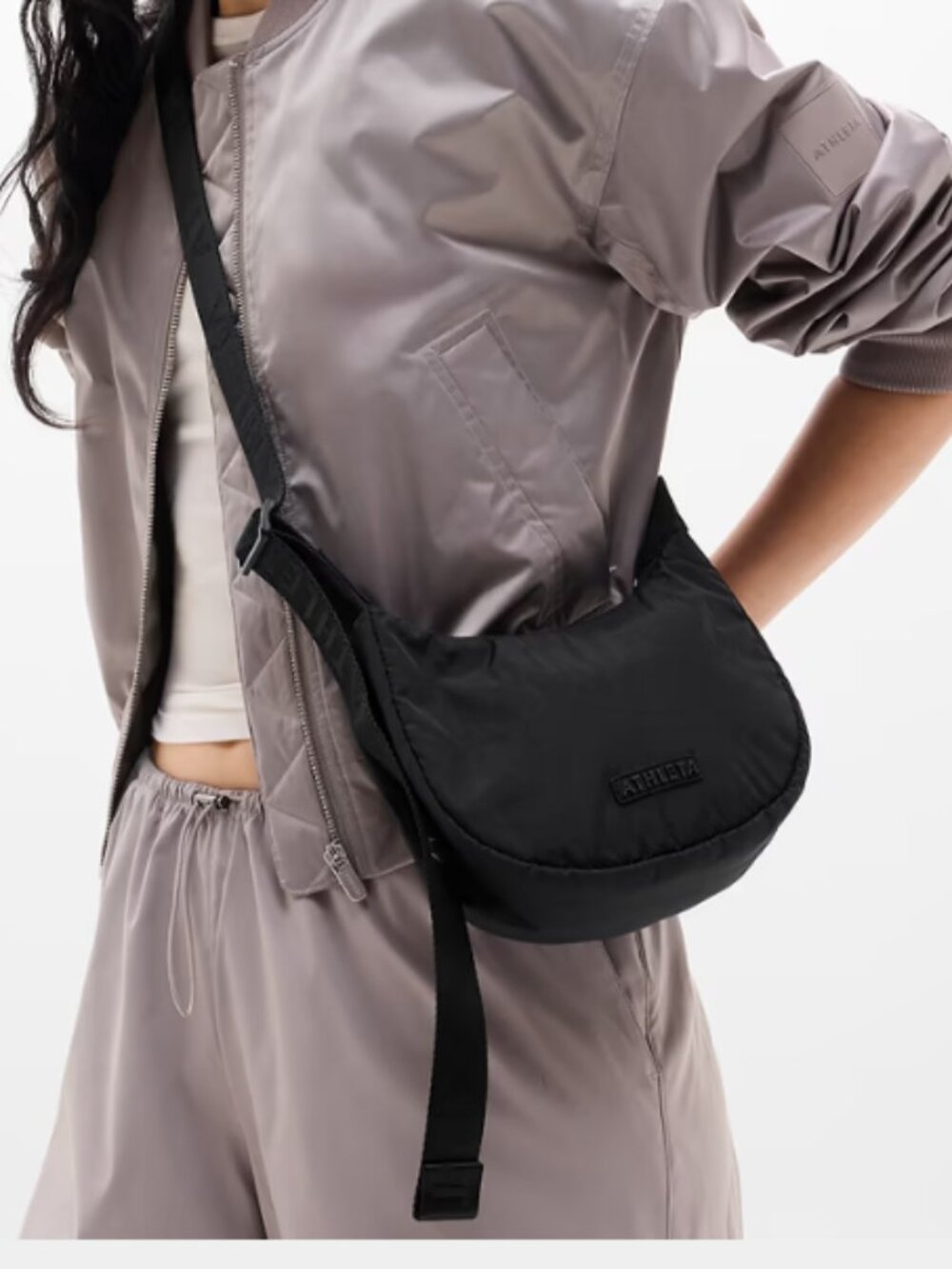 ATHLETA All About Mini Crescent Bag - Black